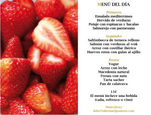 Menú diario 4 de marzo