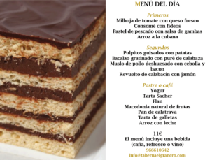 Menú diario 7 de Diciembre