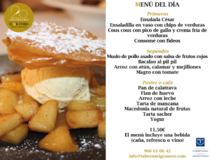 Menú diario