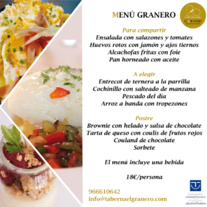 Menú para compartir