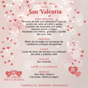 Menú San Valentín