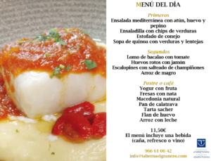 Menú diario 14 de febrero